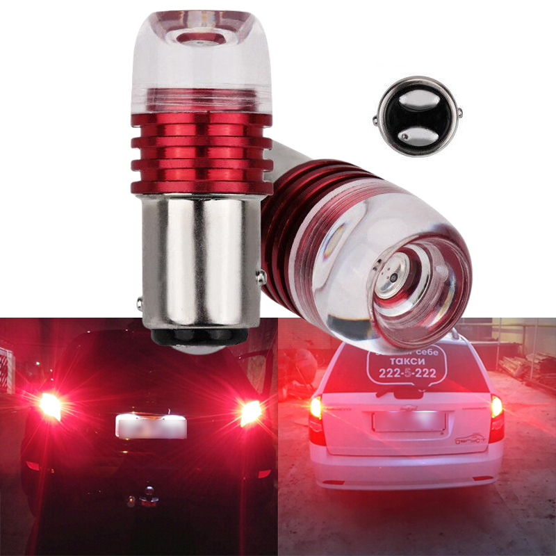 Sos Light Strobe - 2ชิ้นไฟฉุกเฉินกระพริบสัญญาณไฟเลี้ยวกระพริบเบรค1157 5730 LED Moto เบรคท้ายรถโปรเจคเตอร์หลอดไฟรถ