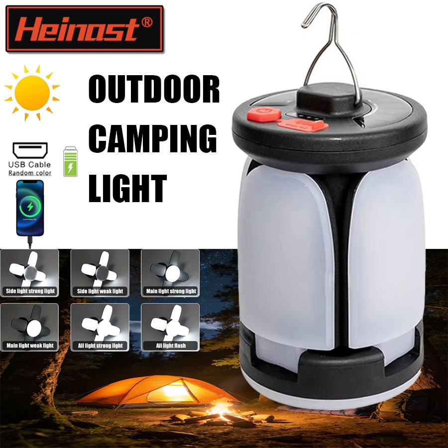Solar Emergency Charger - ไฟฉายแคมป์ปิ้ง LED พลังงานแสงอาทิตย์กำลังสูง แบบชาร์จไฟได้ พร้อมไฟพับได้ ไฟเต็นท์พกพาสำหรับกรณีฉุกเฉินกลางแจ้ง