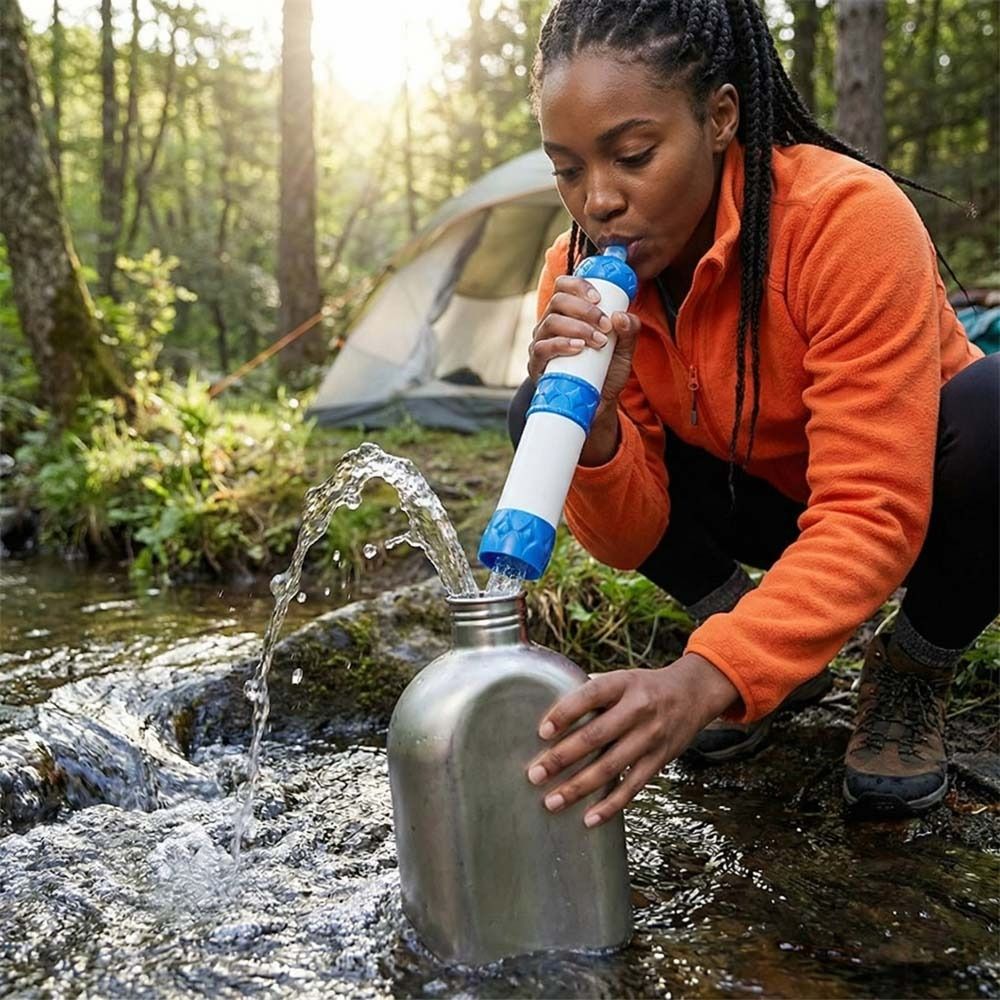 หลอดกรองน้ำขนาดเล็กสำหรับกรองน - Water Purification Straw บทวิจารณ์และราคา