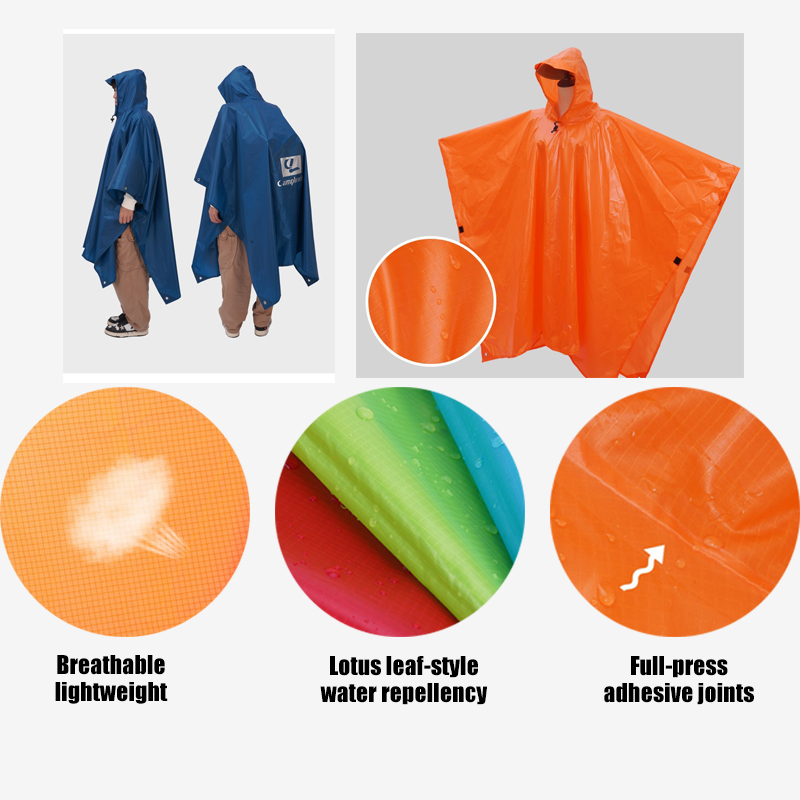 เสื้อกันฝนอเนกประสงค์น้ำหนักเบ - Emergency Poncho Rain บทวิจารณ์และราคา