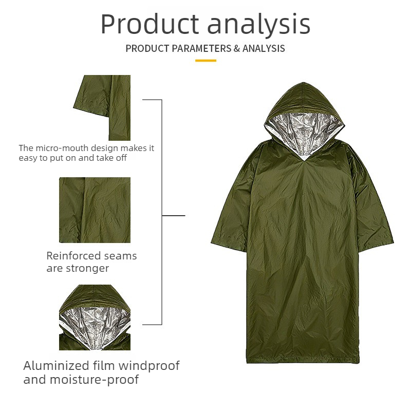 เสื้อกันฝนฉุกเฉินแบบใช้แล้วทิ้ - Emergency Poncho Rain บทวิจารณ์และราคา
