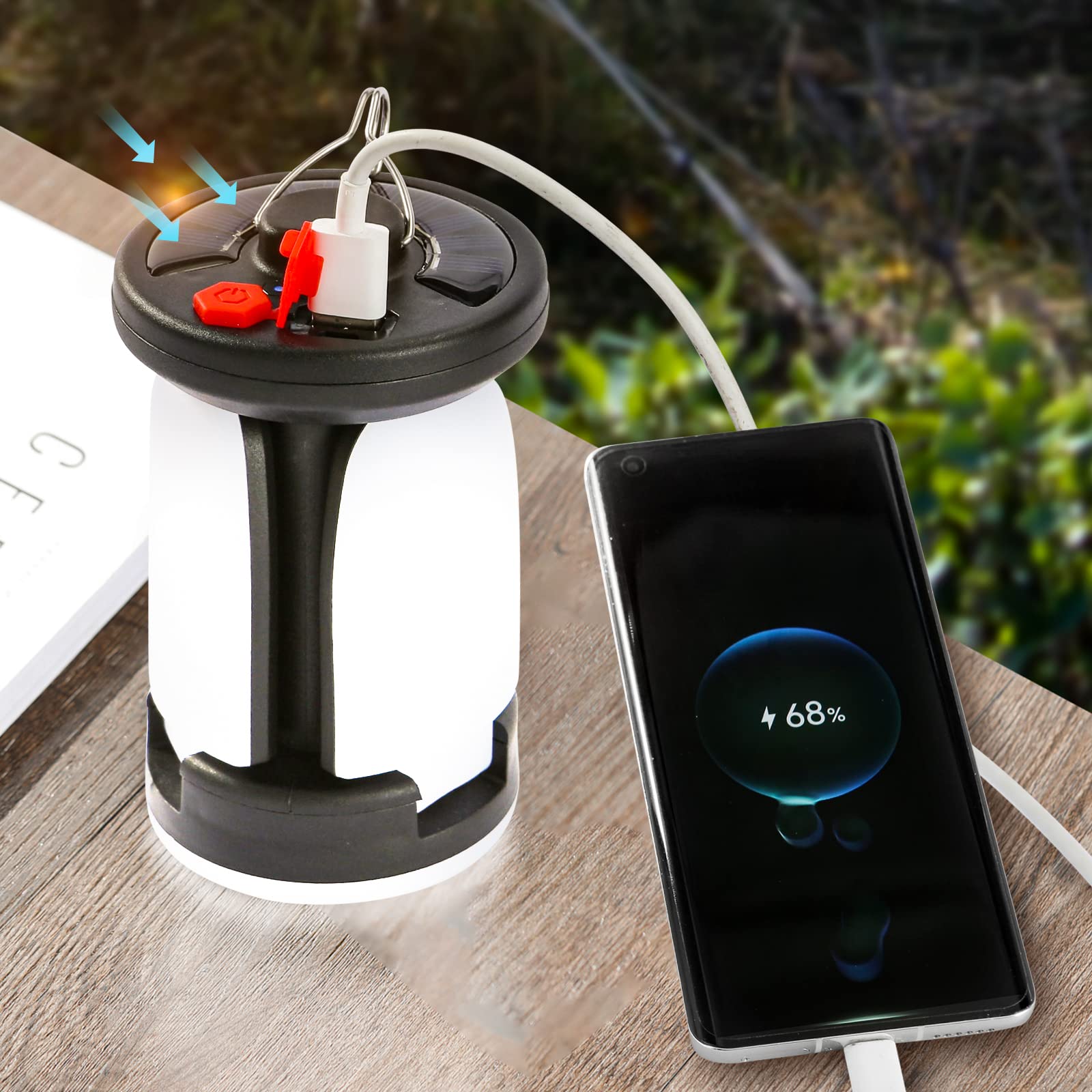 ไฟฉายแคมป์ปิ้ง LED พลังงานแสงอ - Solar Emergency Charger บทวิจารณ์และราคา