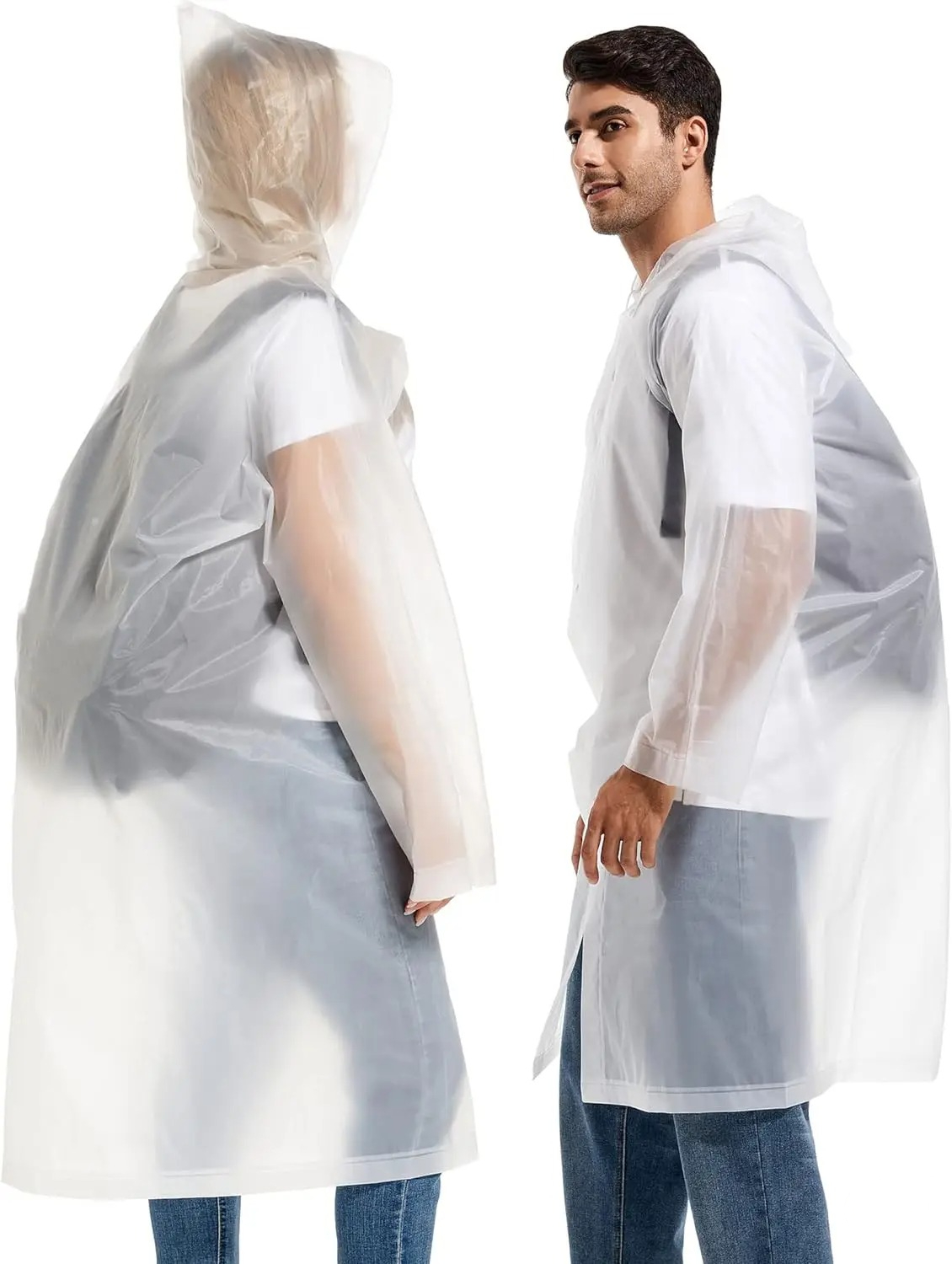 เสื้อกันฝนแบบพกพาสำหรับเดินป่า - Emergency Poncho Rain บทวิจารณ์และราคา